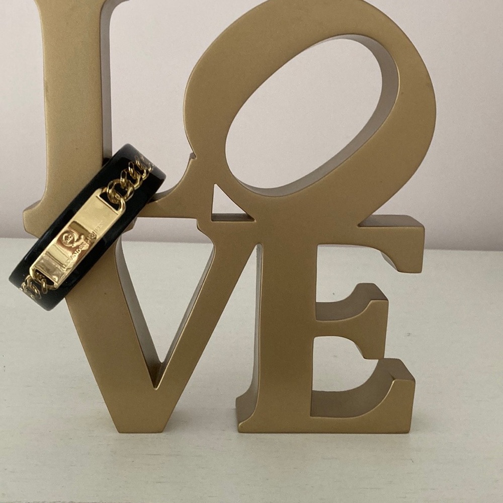 Authentic New Alexander Mcqueen Plexiglass W/Gold… - image 1